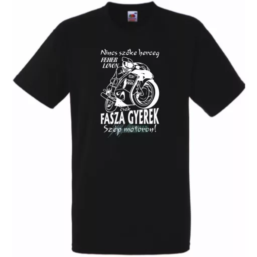 Nincs szőke herceg - Suzuki GSX-R motoron férfi rövid ujjú póló
