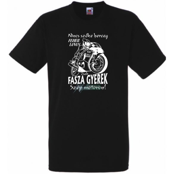 Nincs szőke herceg - Suzuki GSX-R motoron férfi rövid ujjú póló