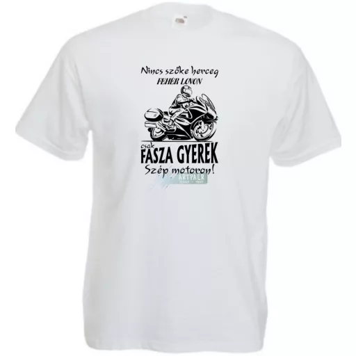 Nincs szőke herceg - szép motoron férfi rövid ujjú póló