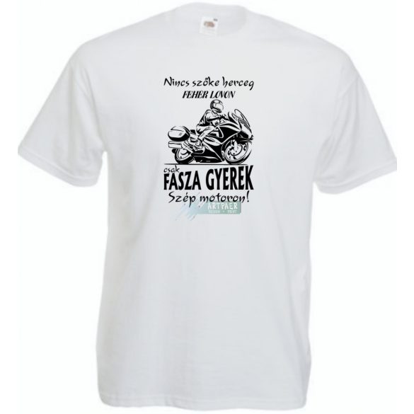 Nincs szőke herceg - szép motoron férfi rövid ujjú póló