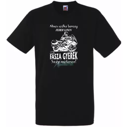 Nincs szőke herceg - szép motoron férfi rövid ujjú póló