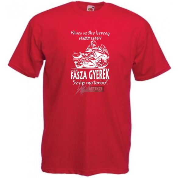 Nincs szőke herceg - szép motoron férfi rövid ujjú póló