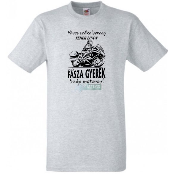Nincs szőke herceg - szép motoron férfi rövid ujjú póló