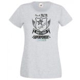 Anya vagyok mi a te szuper erőd - angol női rövid ujjú póló