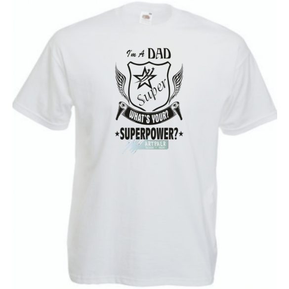 Apa vagyok mi a te szuper erőd - angol férfi rövid ujjú póló