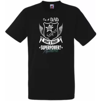   Apa vagyok mi a te szuper erőd - angol férfi rövid ujjú póló
