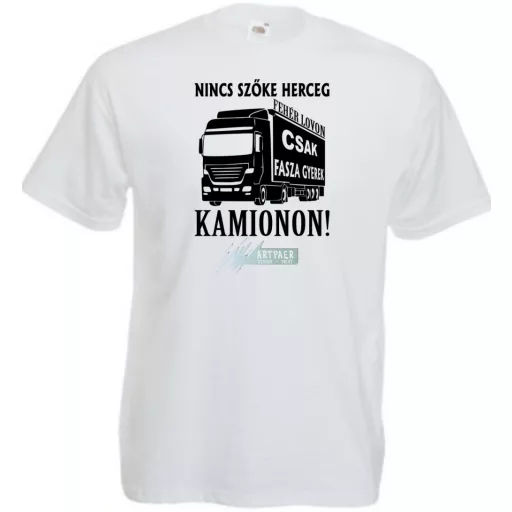 Nincs szőke herceg - kamionon férfi rövid ujjú póló