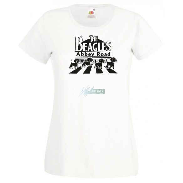 Abbey Road - The Beagles női rövid ujjú póló