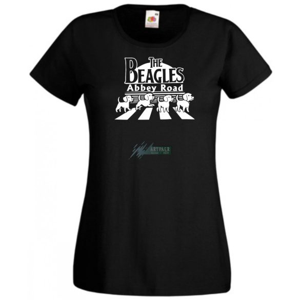 Abbey Road - The Beagles női rövid ujjú póló