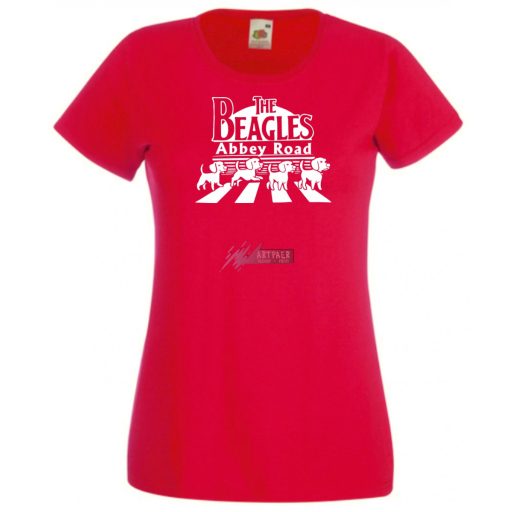 Abbey Road - The Beagles női rövid ujjú póló