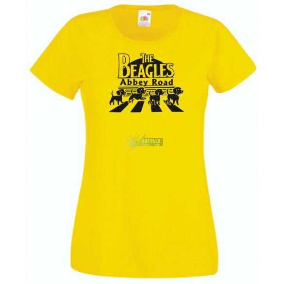 Abbey Road - The Beagles női rövid ujjú póló