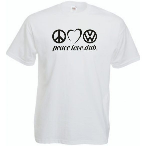 Peace Love Dub (VW) férfi rövid ujjú póló