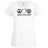 Peace Love Dub (VW) női rövid ujjú póló