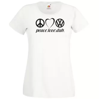 Peace Love Dub (VW) női rövid ujjú póló