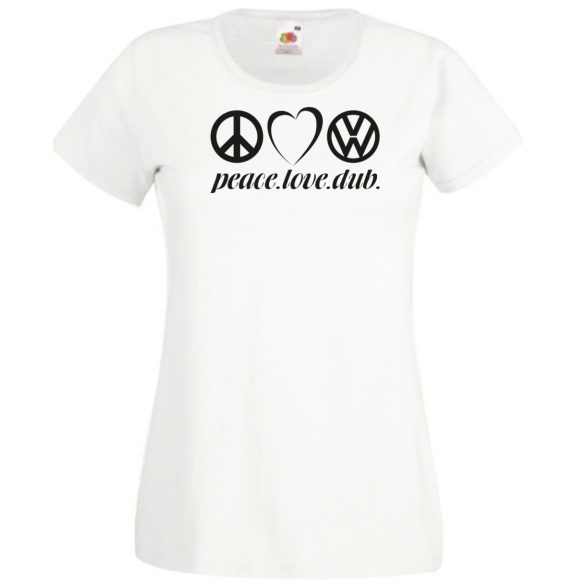 Peace Love Dub (VW) női rövid ujjú póló