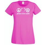 Peace Love Dub (VW) női rövid ujjú póló