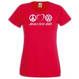 Peace Love Dub (VW) női rövid ujjú póló