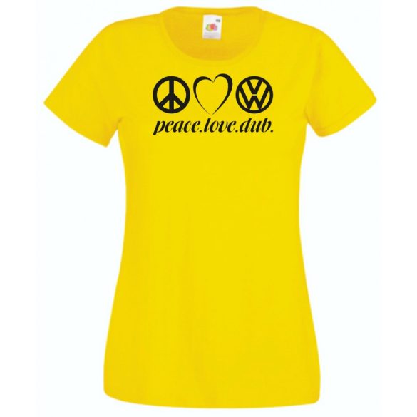 Peace Love Dub (VW) női rövid ujjú póló