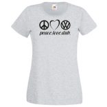 Peace Love Dub (VW) női rövid ujjú póló