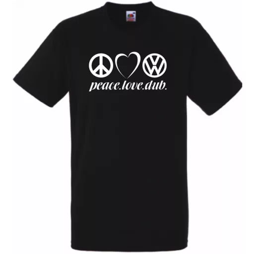 Peace Love Dub (VW) férfi rövid ujjú póló