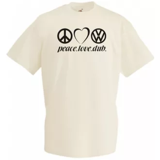 Peace Love Dub (VW) férfi rövid ujjú póló