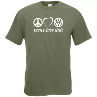 Peace Love Dub (VW) férfi rövid ujjú póló