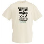 Humor - A horgászás olyan, mint a mellek ... férfi rövid ujjú póló