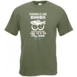 Humor - A horgászás olyan, mint a mellek ... férfi rövid ujjú póló