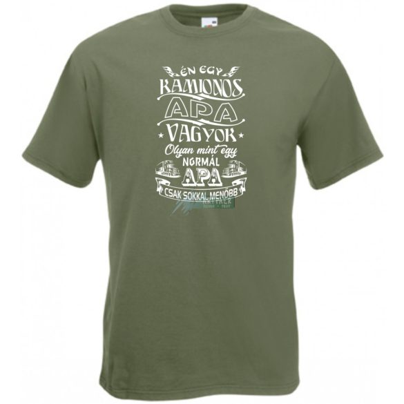 Kamionos apa férfi rövid ujjú póló
