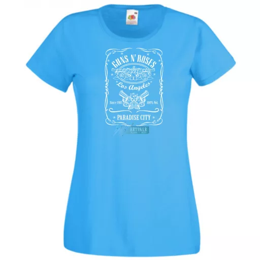 Humor Jack Daniels vs Guns and Roses női rövid ujjú póló