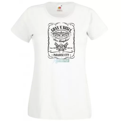 Humor Jack Daniels vs Guns and Roses női rövid ujjú póló