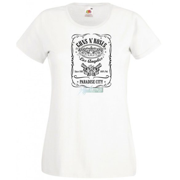 Humor Jack Daniels vs Guns and Roses női rövid ujjú póló