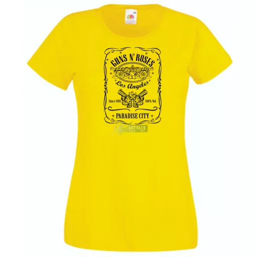 Humor Jack Daniels vs Guns and Roses női rövid ujjú póló