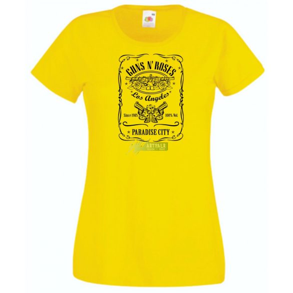 Humor Jack Daniels vs Guns and Roses női rövid ujjú póló