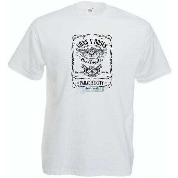 Humor Jack Daniels vs Guns and Roses férfi rövid ujjú póló