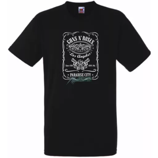 Humor Jack Daniels vs Guns and Roses férfi rövid ujjú póló