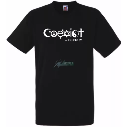 Coexist - Együtt szabadon férfi rövid ujjú póló