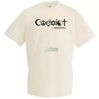 Coexist - Együtt szabadon férfi rövid ujjú póló