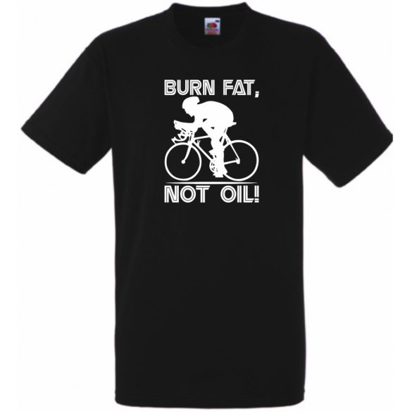 Zsírt éget nem olajat - kerékpár - angol férfi rövid ujjú póló