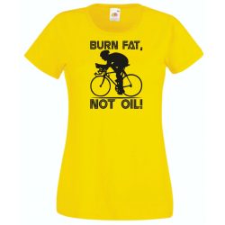   Zsírt éget nem olajat - kerékpár - angol női rövid ujjú póló