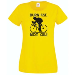 Zsírt éget nem olajat - kerékpár - angol női rövid ujjú póló