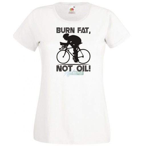Zsírt éget nem olajat - kerékpár - angol női rövid ujjú póló