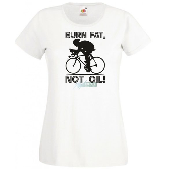 Zsírt éget nem olajat - kerékpár - angol női rövid ujjú póló