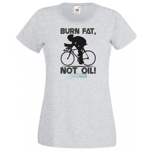 Zsírt éget nem olajat - kerékpár - angol női rövid ujjú póló
