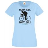 Zsírt éget nem olajat - kerékpár - angol női rövid ujjú póló