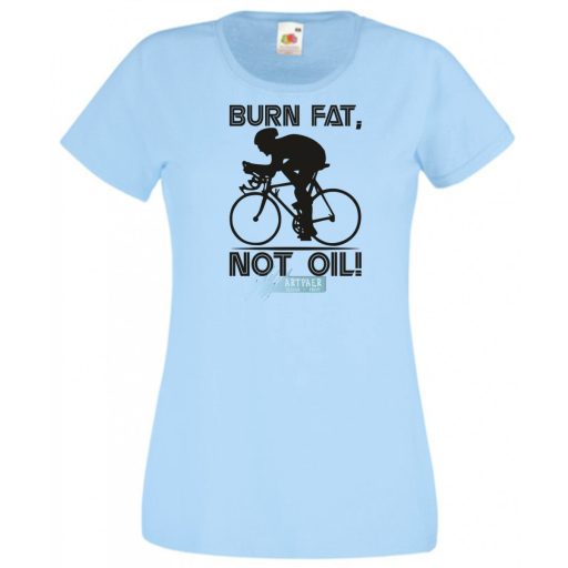Zsírt éget nem olajat - kerékpár - angol női rövid ujjú póló