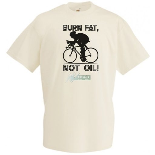 Zsírt éget nem olajat - kerékpár - angol férfi rövid ujjú póló