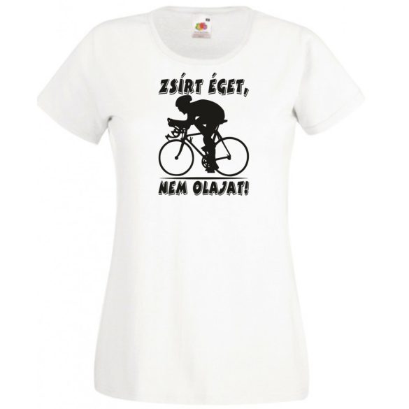 Zsírt éget, nem olajat - kerékpár női rövid ujjú póló