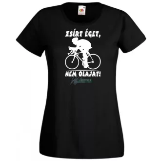   Zsírt éget, nem olajat - kerékpár női rövid ujjú póló