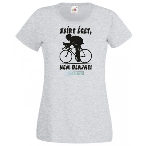 Zsírt éget, nem olajat - kerékpár női rövid ujjú póló